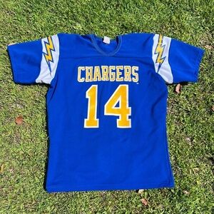 VTG Rawlings Chargers NFL Jersey Dan Fouts #14 70s 80s USA Made Bolts Medium GUC
